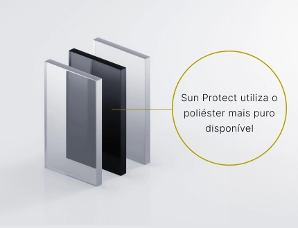Sun Protect utiliza o proliéster mais puro disponível
