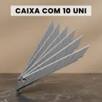 LAMINA DE ESTILETE AÇO INOXIDÁVEL 30 GRAUS CX/10