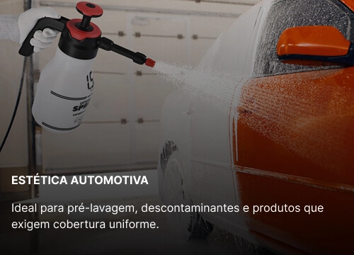 Imagem ilustrativa do pulverizador lavando o carro