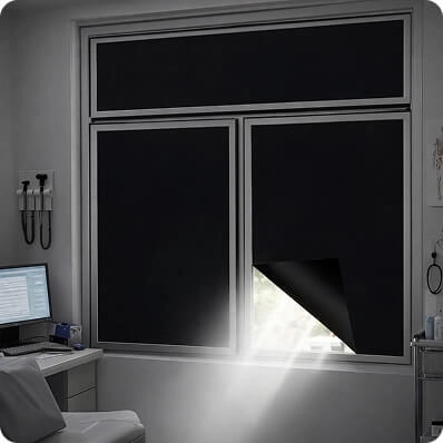 imagem ilustrativa de uma janela adesivada