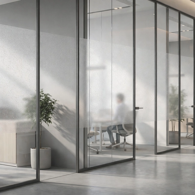 Imagem da pelicula decorativa Bold Floral numa sala 